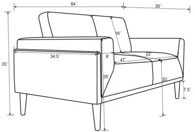 Rilynn - Upholstered Track Arm Sofa Set