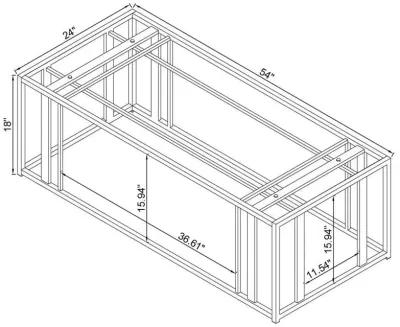 Adri - Rectangular Glass Top Coffee Table