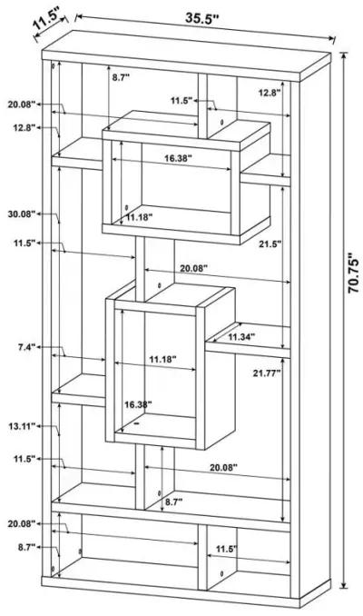 Corey - 8-Shelf Bookshelf