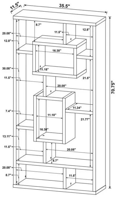 Corey - 8-Shelf Bookshelf