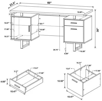 Lawtey - 2-Drawer Computer Desk