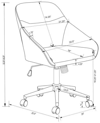 Jackman - Upholstered Adjustable Home Office Desk Chair