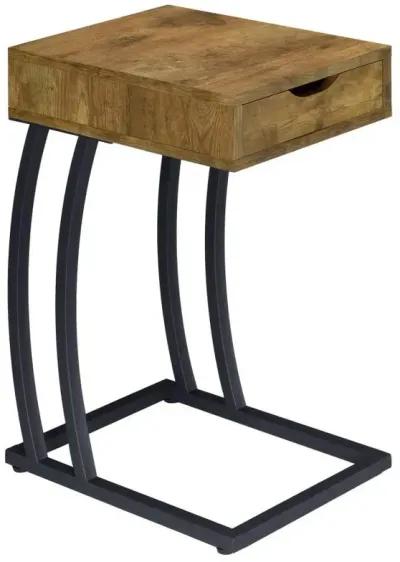 Troy - 1-Drawer C-Shaped Side Table Power Outlet