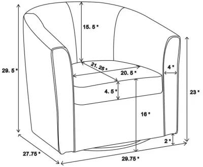 Turner - Upholstered Barrel Back Swivel Chair