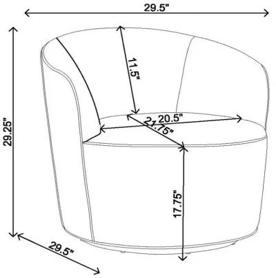 Joyce - Upholstered Barrel Back Swivel Chair