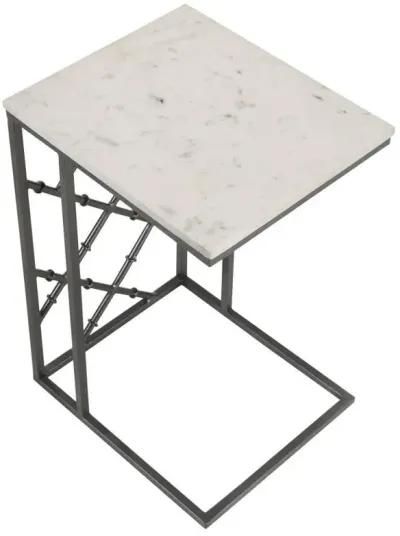 Angeliki - Marble Top C-Shape Sofa Side Table