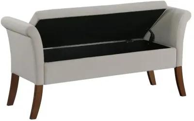 Farrah - Velvet Upholstered Rolled Arm Storage Bench