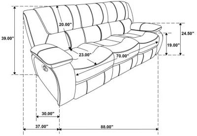 Camila - Upholstered Reclining Sofa Set