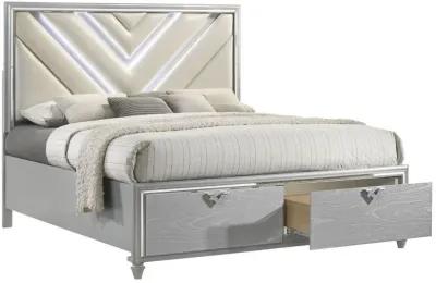 Veronica - Wood LED Storage Bed