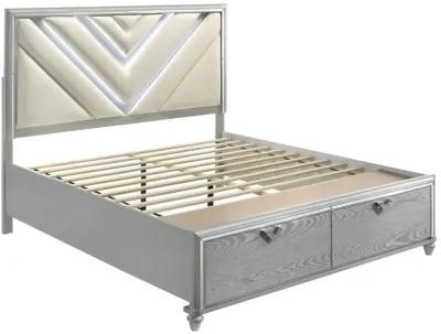 Veronica - Wood LED Storage Bed