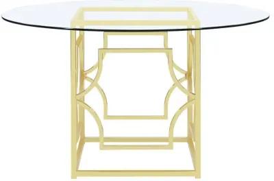 Starlight - Round Glass Top Metal Dining Table