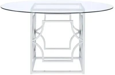 Starlight - Round Glass Top Metal Dining Table