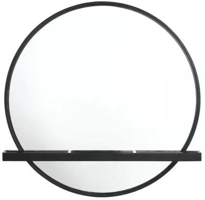 Arini - Round Vanity Wall Mirror With Shelf