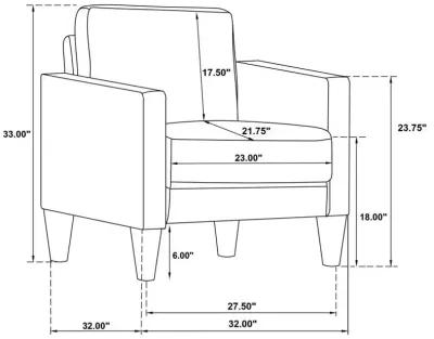 Ruth - Upholstered Track Arm Accent Chair