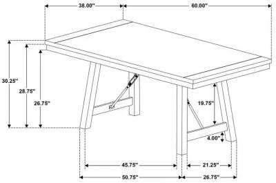 Newport - Rectangular Trestle Dining Table Set