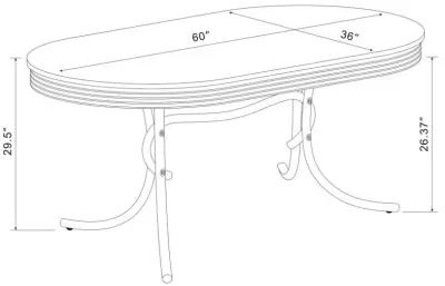 Retro - Oval Dining Table Set