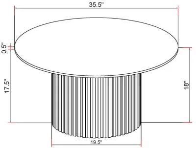 Rowena - Round Sintered Stone Coffee Table - White Faux Marble