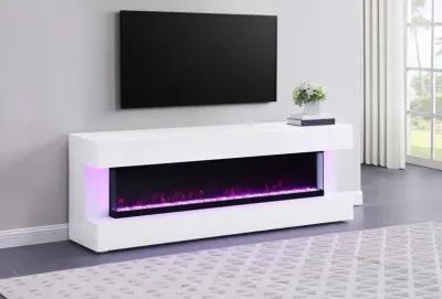 Vallerie - TV Stand With Visual Flame Box