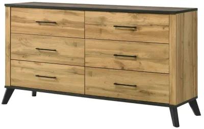 Kaywood - 6-Drawer Dresser Cabinet - Natural Pine