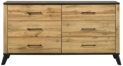 Kaywood - 6-Drawer Dresser Cabinet - Natural Pine