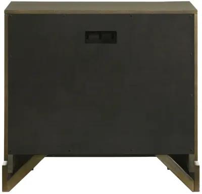 Gran Park - 2-Drawer Nightstand Bedside Table - Dark Cocoa