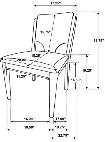 Biltmore - Dining Chair Upholstered Seat (Set of 2) - Walnut