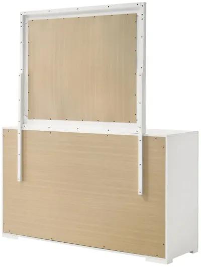 Ives - 6-Drawer Dresser And Mirror - White High Gloss