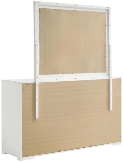 Ives - 6-Drawer Dresser And Mirror - White High Gloss