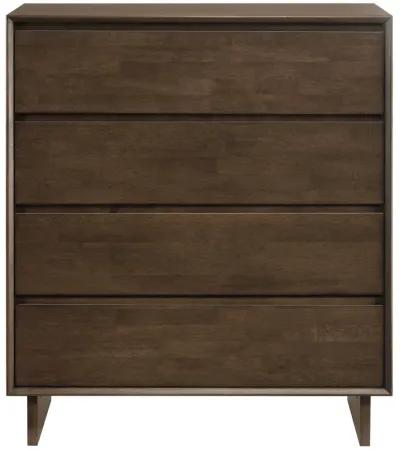 Glenwood - 4-Drawer Chest Of Drawers - Warm Brown