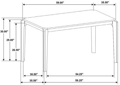 Almonte - Rectangular Wood Dining Table - Dark Brown