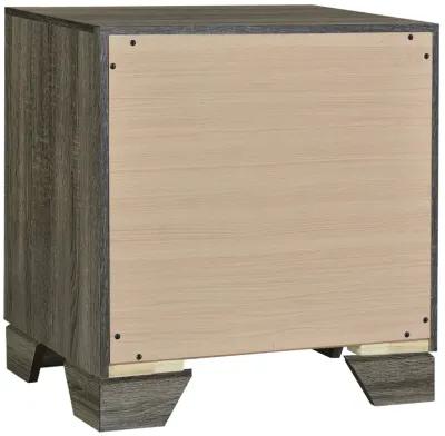 Wright - 2-Drawer Nightstand Bedside Table - Brown Oak