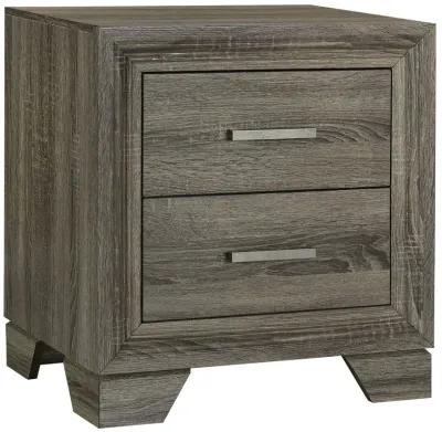 Wright - 2-Drawer Nightstand Bedside Table - Brown Oak