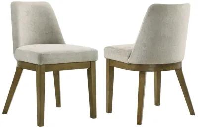 Castlewood - Upholstered Dining Chair (Set of 2) - Brown Oak