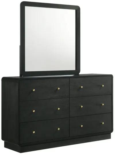 Cavelle - 6-Drawer Dresser And Mirror - Black