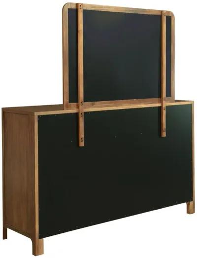 Maderia - 8-Drawer Dresser And Mirror - Walnut