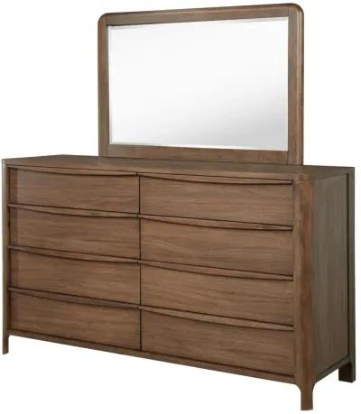 Maderia - 8-Drawer Dresser And Mirror - Walnut