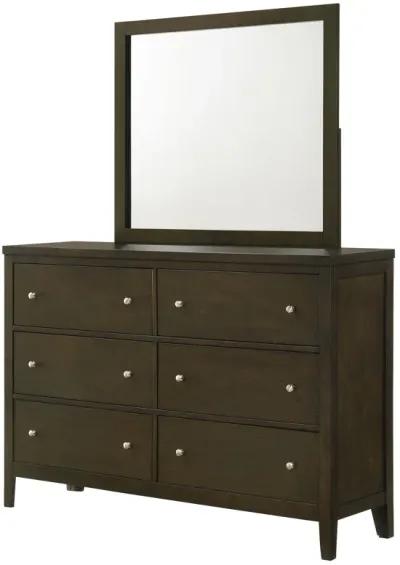 Wilkes - 6-Drawer Dresser And Mirror - Dark Cocoa