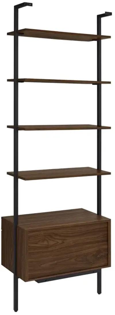 Owens - 3-Piece Wall Mounted Bookshelf Set - Walnut