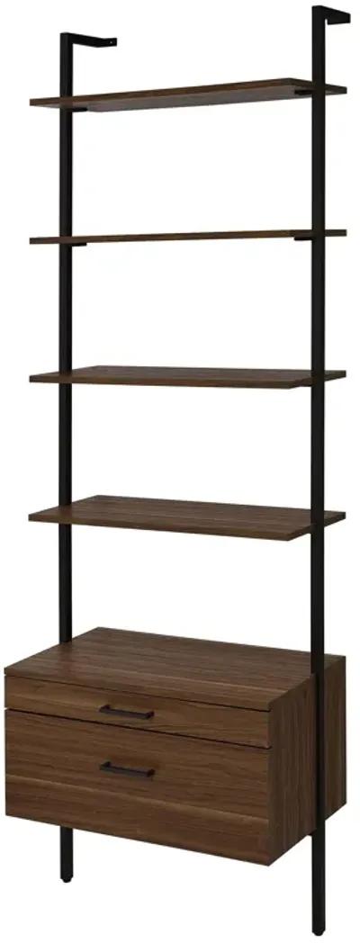 Owens - 3-Piece Wall Mounted Bookshelf Set - Walnut