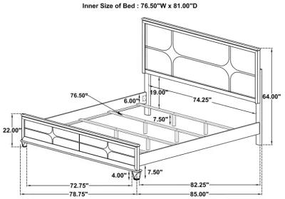 Olivia - Panel Bed LED Headboard