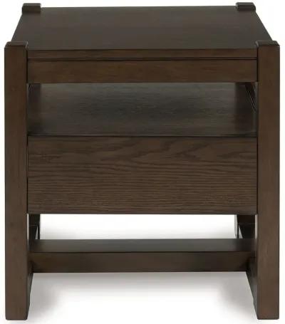 Breckington - Dark Brown - Square End Table