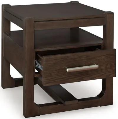 Breckington - Dark Brown - Square End Table