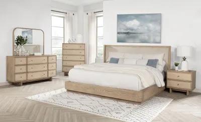 Kailani - 9-Drawer Dresser & Mirror - Beige Oak