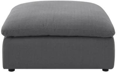 Hobson - Square Upholstered Ottoman - Charcoal