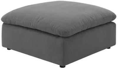 Hobson - Square Upholstered Ottoman - Charcoal