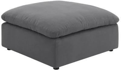 Hobson - Square Upholstered Ottoman - Charcoal