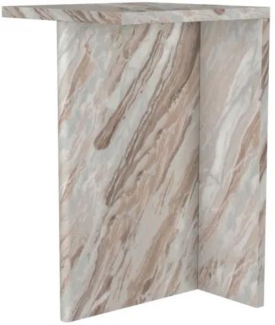 Bowdoin - Genuine Marble Accent Side Table - Gray