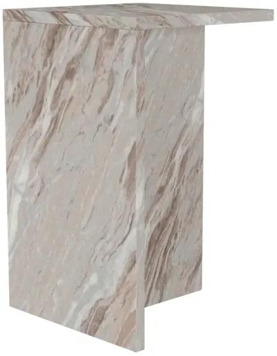 Bowdoin - Genuine Marble Accent Side Table - Gray