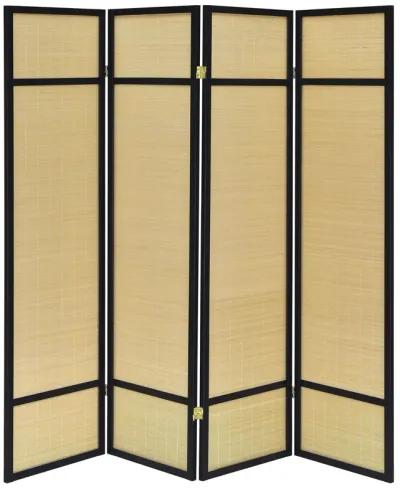 Pearce - 4-Panel Bamboo Room Divider Folding Screen - Natural