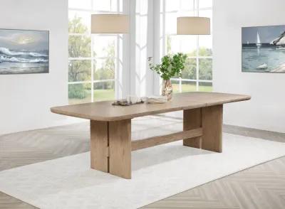 Kailani - 110" Rectangular Wood Dining Table - Beige Oak